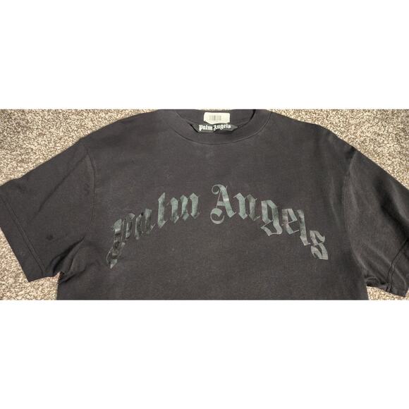 Authentic Palm Angels Curved Logo Black on Black Sm NWOT - Picture 9 of 12